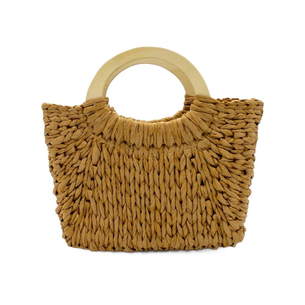 NEW SEASPICE seaside straw tote in brown